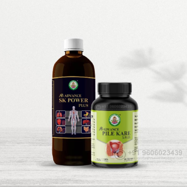 Ayur Brahma Wellness Advance Piles Kare X Plus 60 Capsules & Stomach Kare Power Plus